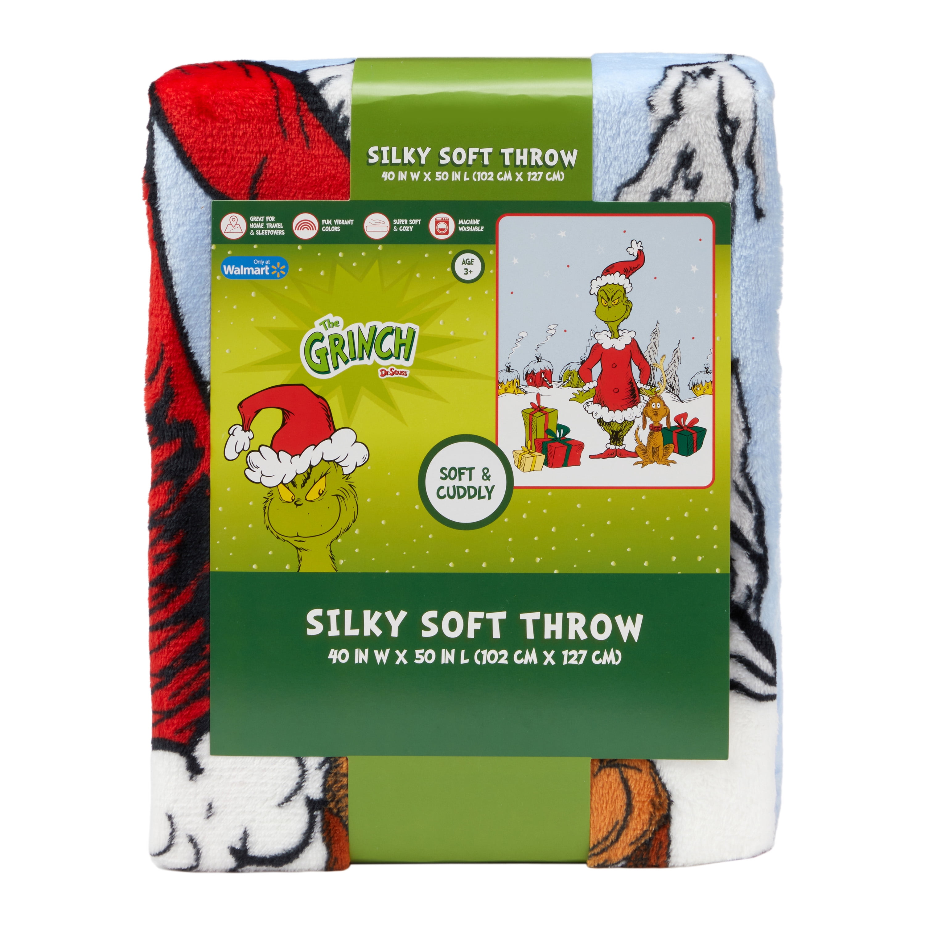 Grinch Kids Whoville Silky Soft Throw Blanket, 40x50