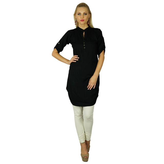 Bimba Tunique Haut Style Chic pour Femmes Boho Bohème Blouse à Patte Personnalisée Kurti Kurta