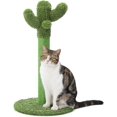 thumbnail image 1 of Cat Scratching Post Cute Cactus Cat Scratcher Post Tall 鈥?for Large Medium Small Cat/Kitten Cat Scratching Post Tree with Natural Sisal Rope for Indoor Cats with Dangling Ball Toy, 1 of 8