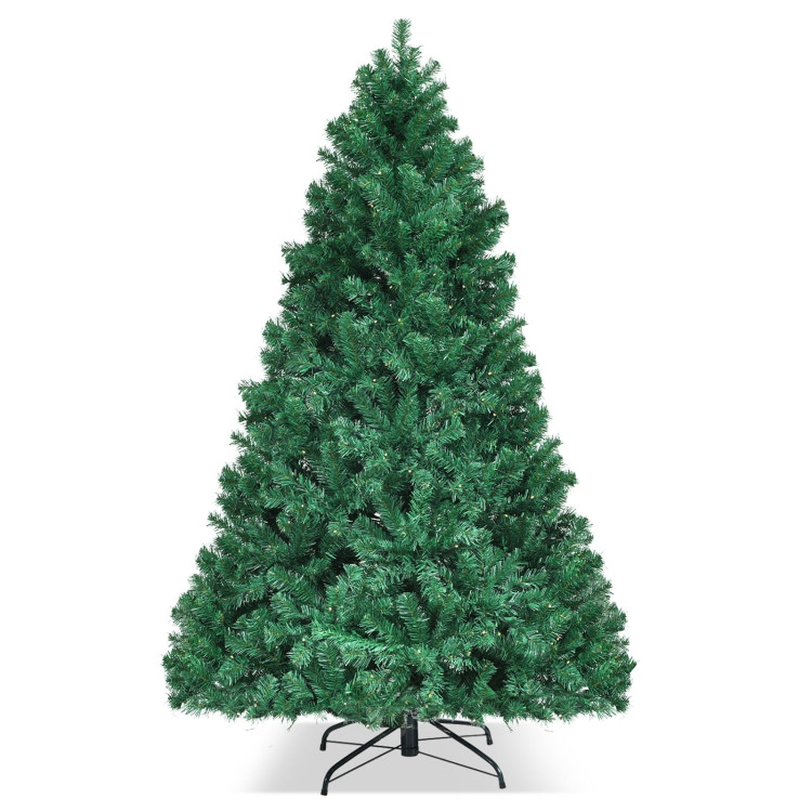 RUIE, 7.5 ft, Pre-Lit Artificial Christmas Tree, Tall Pre-Lit Christmas Tree, 1346 Branch Tips, Green, Hinged Branches for Christmas Party Living