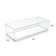 thumbnail image 2 of Isaac Jacobs Clear Acrylic Rectangular Stackable Storage Organizer, (9" L x 3.5" W x 2.5" H) Drawer Tray, Multi-Functional, Bathroom, Kitchen, Home, Office, Desk, Drawers, 2 of 7