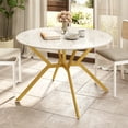 thumbnail image 2 of Gymax Folding Dining Table 47'' Extendable Round Kitchen Table w/Drop Leaves for Home White, 2 of 10
