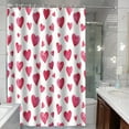 thumbnail image 7 of Guanhe Valentine's Day Heart Print Shower Curtain, Romantic Love Heart Tree Bathroom Decor Waterproof Shower Curtain Liners 71x71Inches, 7 of 7