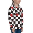 thumbnail image 3 of Sikiie Ladybugs Of Black And White Checkers Youth Hoodie Sweatshirt Pullover Hooded Classic Casual Essentials Hoodiefor Boys Girls Kids -Large, 3 of 6