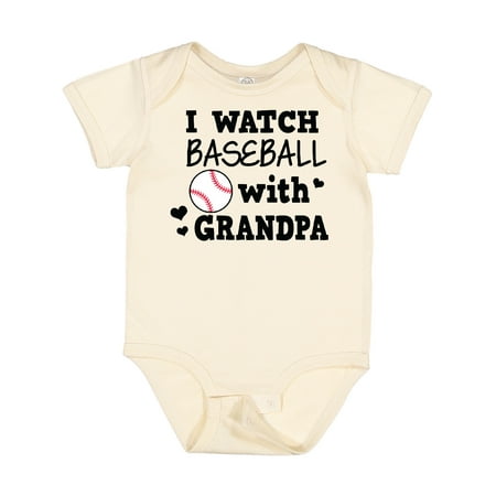 

Inktastic I Watch Baseball with My Grandpa Gift Baby Boy or Baby Girl Bodysuit