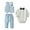 Light Blue, variant on SwiftWear Infant Baby Boys formal Outfit Kids 4PC Vest Gentleman Suit Long Sleeve Bodysuit Plaid Pants Set, 6M-18M