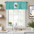 thumbnail image 2 of Funny Frog Valance Curtain for Windows Green Frog's Butt White Washing Machine Farmhouse Rod Pocket Curtain Valances Short Window Treatments Panels for Kitchen Bathroom Laundry Basement 54 x 18 Inch, 2 of 9