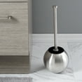 thumbnail image 4 of Bath Bliss Globe Design Toilet Brush and Holder in Stainless Steel, 4 of 5