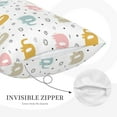 thumbnail image 3 of Daiia Little Elephant Bedding Waterproof Pillow Protector Zippered Queen – Bed Bug Proof Pillow Encasement-16"x24", 3 of 6