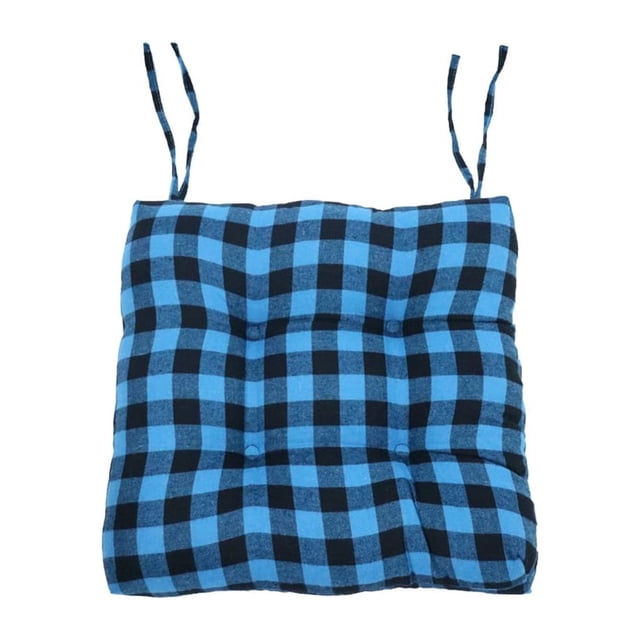 Inteprter Silla de forma cuadrada Almohadillas de poliéster Rejilla Cojín de piso cálido con lazos Alfombrilla de almohada antideslizante Type2 NO2