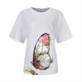 thumbnail image 4 of T-shirts d'Été Décontractés pour Femmes Col Rond Manches Courtes Tee Graphique Tendance Basique Confortable Coupe Ample Blouses Chandail, 4 of 6