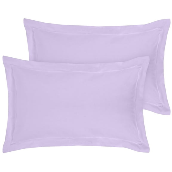 Royale Linens Pillow Shams 2 Pack King Size 20x36 Inch- Brushed 1800 Microfiber - Bed Pillow Shams, Wrinkle & Fade Resistant Super Soft and Cozy - Envelope Closure - Oxford Pillowcase (King,Lavender)