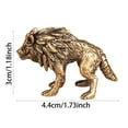 thumbnail image 2 of BKER "Brass Wolf Sculpture Decorative Figurine Perfect For Home Desk And ", 2 of 4