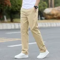 thumbnail image 4 of Pantalones casuales de oficina de negocios delgados para hombres, pantalones holgados de verano de poliéster con estilo, precio bajo, ajuste regular, talla grande, moda 2024, 4 of 4