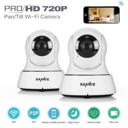 Mini HD Wireless IP Camera Wifi 720P Smart IR-Cut Night Vision P2P Baby Monitor Surveillance Onvif Network CCTV Security Camera-2Pcs - Walmart.com