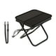 thumbnail image 4 of Taburete plegable para acampar con estructura en forma de X, silla de pesca para mochileros, barbacoas y playa. Negro, 4 of 8