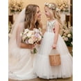 thumbnail image 4 of 2Bunnies Girls' 3T-10yr Wildflower Embroidered Top Tulle Maxi Flower Girl Dress, 4 of 7