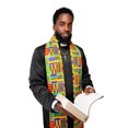 thumbnail image 5 of Dupsie's Kente African Print Church Clergy Pastor Choir Stole/Sash with Fringes, 5 of 9