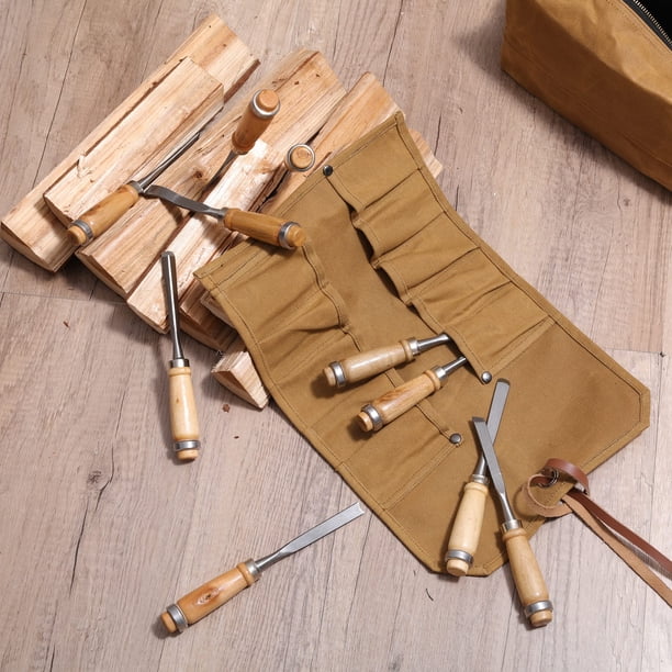 Bolsa Rollo Herramientas Lona Encerada - 20 Bolsillos | Para Juego De Llaves SAE/Métricas