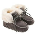 thumbnail image 2 of Zhaomeidaxi Baby Booties Baby Girl Shoes Winter Warm Fur Lining Non-Slip Lace Up Newborn Boots Infant Toddler First Walker Crib Shoes, 2 of 6