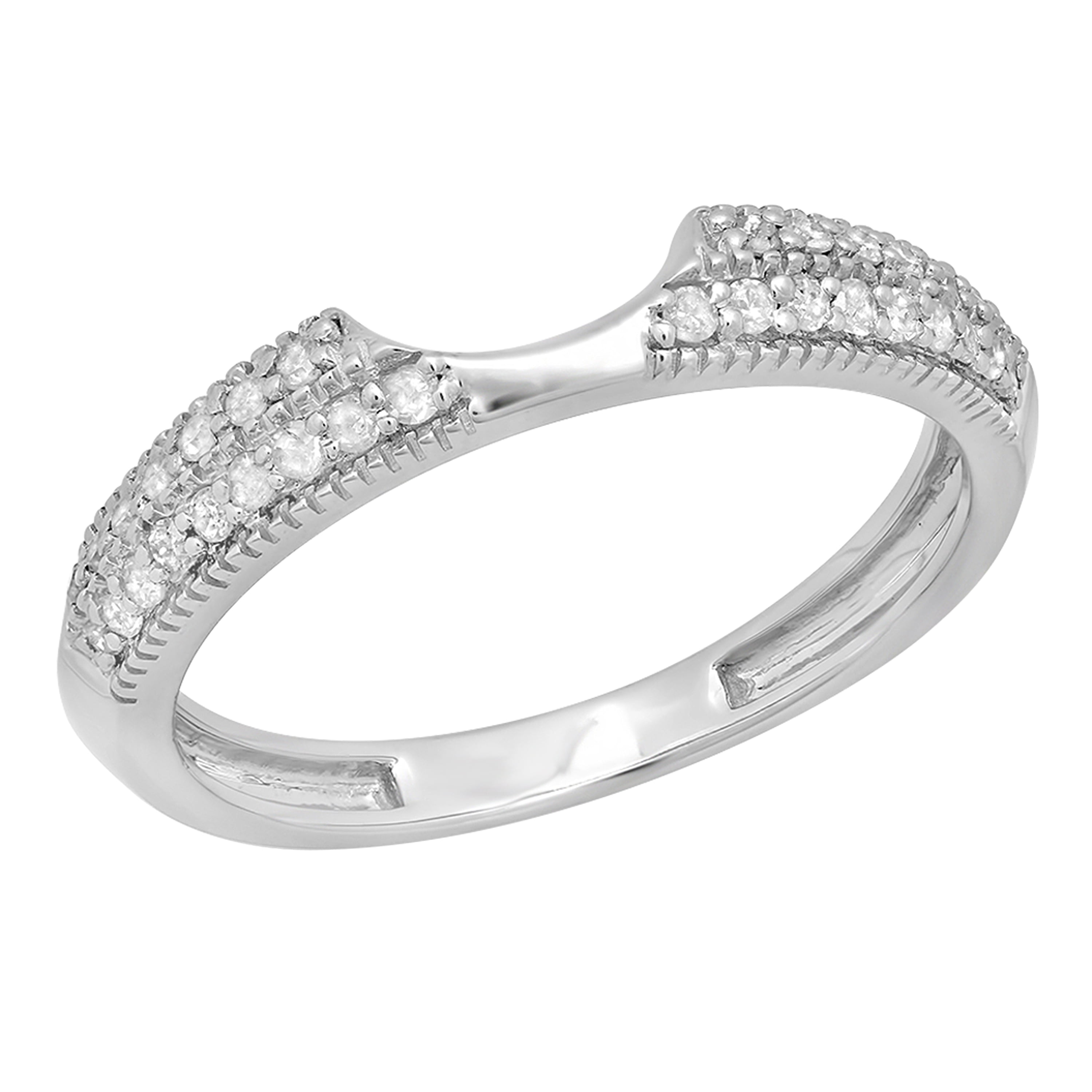 0.40 Ct Diamond Wedding Ring Band 14K Yellow Gold Anniversary Guard Engagement 