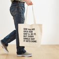 thumbnail image 4 of CafePress - She Has No Idea Tote Bag - Unisex Canvas Tote Bag, Beige, 1-Piece, 4 of 7