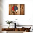thumbnail image 3 of Elephant Stock Wooden Ping Pong Wall Art - Horizontal Canvas Wall Art - Living Room Wall Decor - Sports Canvas - Brown And Red Decor - 30" x 20", 3 of 8