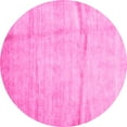 thumbnail image 1 of Ahgly Company Indoor Round Abstract Pink Contemporary Area Rugs, 3' Round, 1 of 4