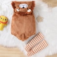 thumbnail image 4 of Baby Toddler Girls Sleeveless Hooded Bodysuit with Socks Two Piece Set Lion Outfit Animal Halloween Cosplay Halloween Kids Size 0-18 Months, 4 of 9