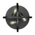 thumbnail image 4 of Golden Lighting Colson 3-light Flush Mount in Matte Black, 4 of 7