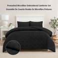 thumbnail image 1 of Mainstays 3-Piece Comforter Set, Rich Black, Double Queen, 1 of 10