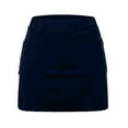 thumbnail image 3 of Skpblutn Tennis Skirts for Women Golf Athletic Activewear Skorts Mini Summer Workout Running Shorts L Navy, 3 of 5