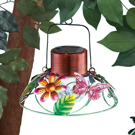 Decorative Copper Metal Glass Hanging Outdoor Solar Lantern Garden Decorative Copper Metal Glass Hanging Outdoor Solar Lantern Garden Accent Light Erfly Com
