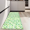thumbnail image 4 of Green Yellow Checkerboard Checkered Pattern Kitchen Rug Mat,Kitchen Runner Rugs Non Skid Washable,Decorative Kitchen Floor Mats for Kitchen,Sink,Laundry,17"X47", 4 of 5