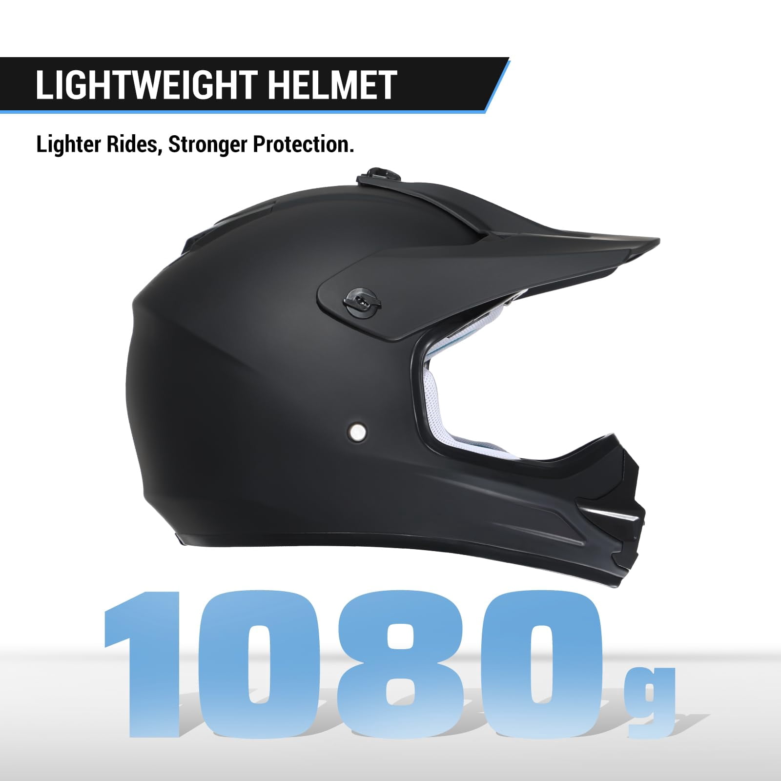 Youth Dirt Bike Helmet DOT Certified - Full Face Motorcycle Helmet for Off-Road, ATV, Street Riding, Includes Adjustable Goggles & Protective Gloves