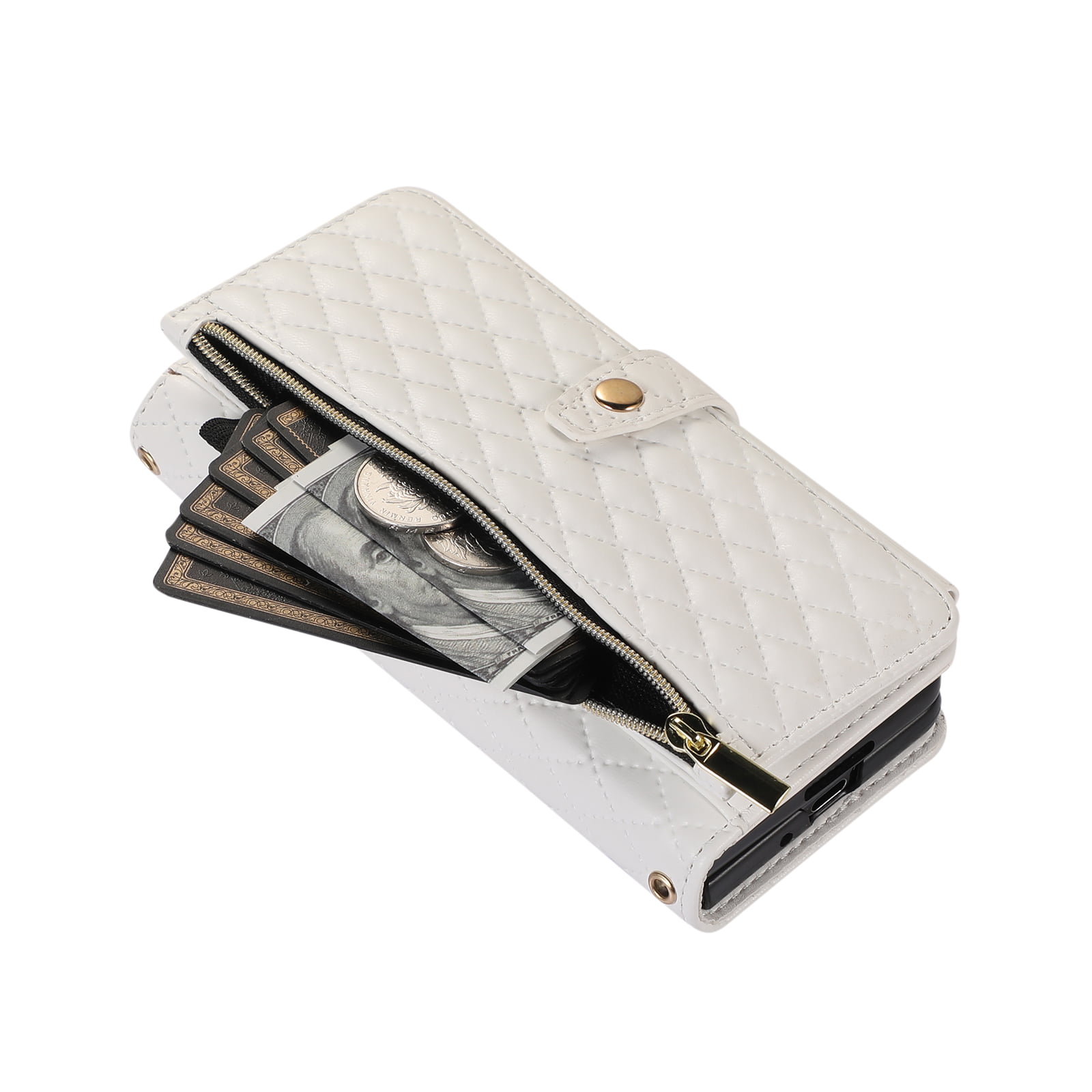 TECH CIRCLE Cover for Samsung Galaxy Z Fold5 Case with Shoulder  Strap+Lanyard+S Pen Holder, Elegant Handbag [Kickstand][9 Card Slots]  Wallet Case for 