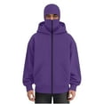 thumbnail image 3 of qolati Mens Hoodies with Face Mask Casual Long Sleeve Zip Up Ski Mask Jacket Double Hooded Sweatshirt Solid Color Windproofs Athletic Coat with Pockets, 3 of 8