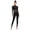 Black, variant on Women's Glitter Gymnastics Leotards Long Sleeve Keyhole Back Skating Jumpsuit Ballet Dance Unitard Black XL