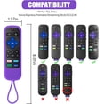 thumbnail image 2 of Case for Roku Express/Streaming Stick/Premiere - Silicone Remote Cover for TCL Hisense Roku TV Remote Sleeve Skin Smart TV Remote Control Replacement (Purple and Rose), 2 of 2