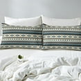 thumbnail image 4 of Western Duvet Cover Southwestern Native Aztec Bedding Sets King,Ethnic Arrow Comforter Cover Vintage Exotic Geometric Triangle Bed Set,African Indian Tribal Geometry Boho Decor,Pebble Gery Blue, 4 of 5
