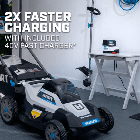 Restored Premium HART 40-Volt Cordless 20-inch Brushless Self Propelled Mower Kit, (1) 6.0 Ah Lithium-Ion Battery, (1) Battery Charger (Refurbished)