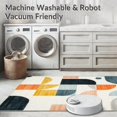 thumbnail image 5 of ODIKA 6'x9' Machine Washable Non-Slip Area Rug, Minimalist Print Style Indoor High Traffic Rug, Yellow, 250143, 5 of 7