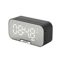 thumbnail image 3 of MORESEC under $5 Bluetooth Alarm ClockSmart Mirror Display Device with FM Radio and Temperature Readout, Elderly Friendly Speaker with Wireless Charging Stand, 3 of 9