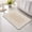 Beige, variant on White Non Slip Bathroom Mat, Boho Diamond Pattern Border Rustic Southwestern Absorbent Bath Mat Rubber Backed Quick Dry Doormat Fit Under Door for Bathtub Shower Sink Kitchen 16"x24"