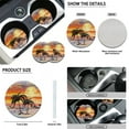thumbnail image 5 of Renewold Hawaiian Beach Palm Tree Sun Orange Car Accessories Full Set, Universal Car Seat Covers Steering Wheel Cover Seat Belt Pad Cup Holder Key Chains 11 PCS Car Accessories Fit for Most Vehicles, 5 of 7