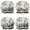 Pioneer Flower Floral-1, variant on Shower Caps,Pioneer Flower Floral Print Pattern Waterproof Shower Cap for Women 4 Pieces,Double Reusable Hair Cover for Shower PEVA Elastic Stretch Hem
