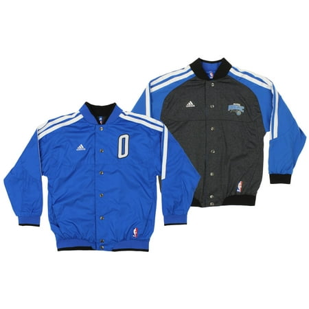 adidas Orlando Magic NBA Boys Youth On Court Reversible Jacket, Blue-Black