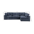 thumbnail image 6 of Meridian Furniture Comfy Navy Linen Textured Fabric Modular Sectional, 6 of 15