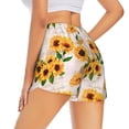thumbnail image 3 of Sigee Sunflower 5 for Women's Athletic Shorts High Waisted Running Shorts Pocket Sporty Short Gym Elastic Workout ShortsX-Large, 3 of 9