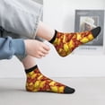 thumbnail image 2 of Pofeuu Autumn Mosaic Maple Leaves Print 30cm Socks, Adult Running Hiking Socks for Youth and Adult, 2 of 7